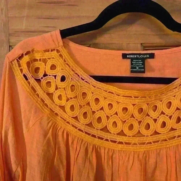 Orange Lace Blouse - Picture 3 of 6